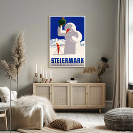 Steiermark Winter Wonderland Vintage Travel Poster PosterGoat