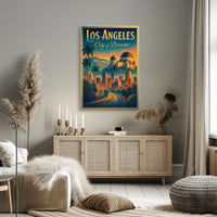 City of Dreams Los Angeles Vintage Poster