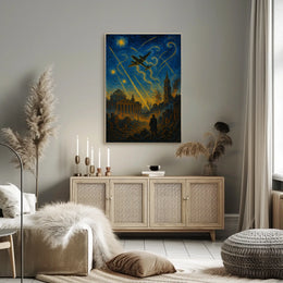 World War II Era Van Gogh Style WWII Poster