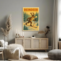 Reindeer Ski Adventure Poster