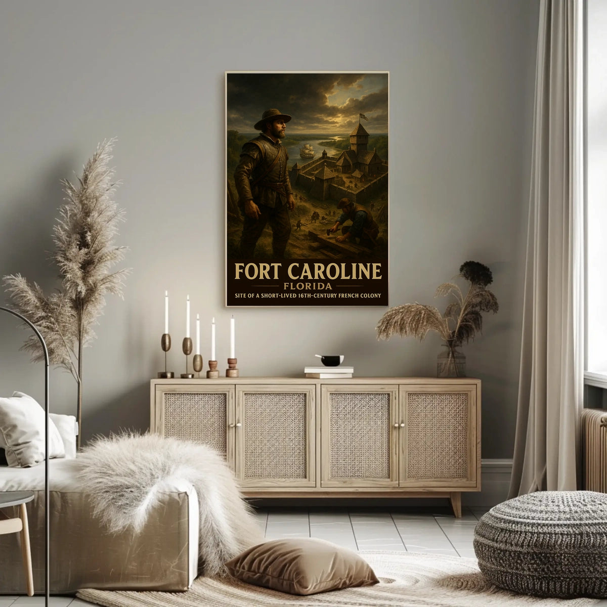 Fort Caroline 16Th-Century French Poster