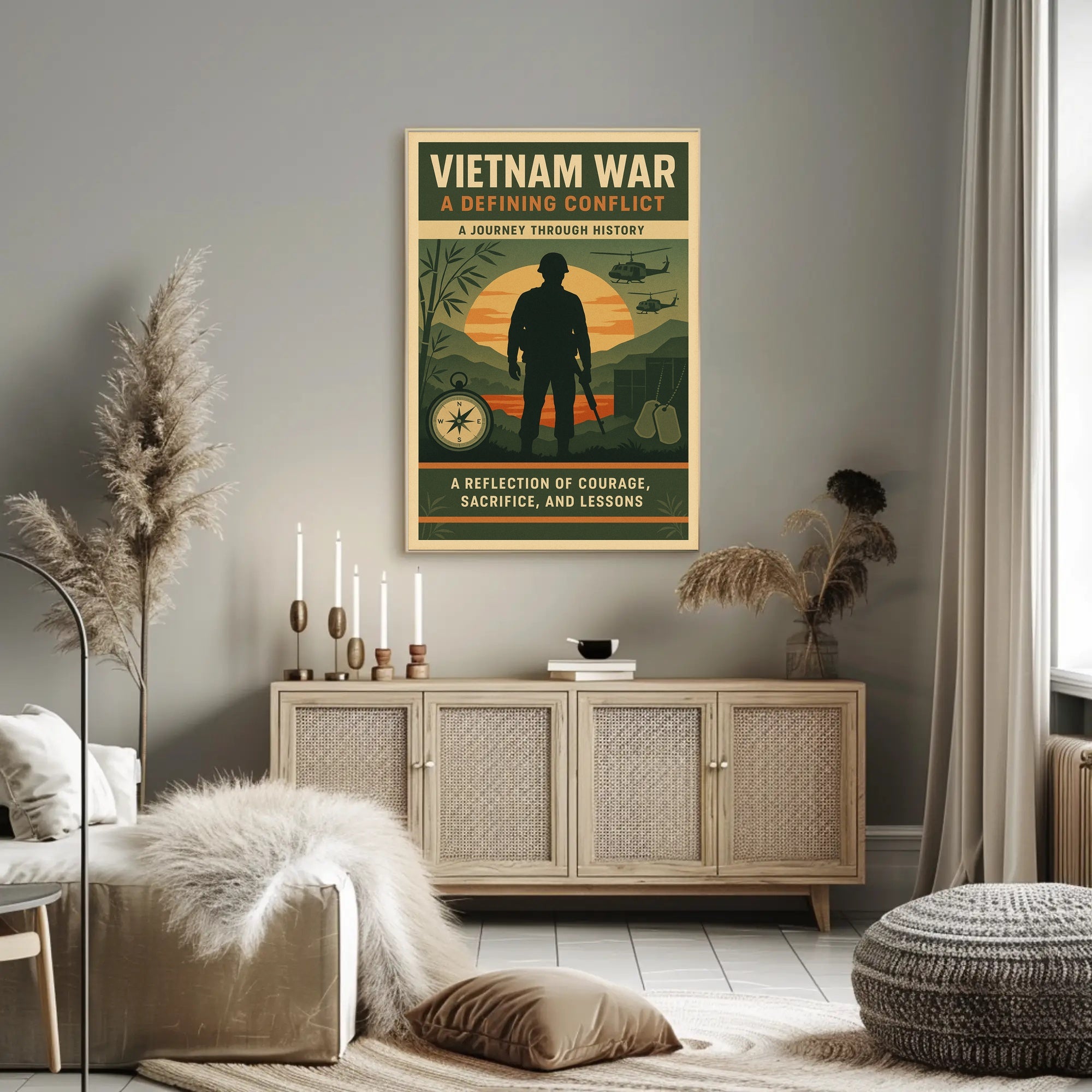 Vietnam War Poster Historic Military Print