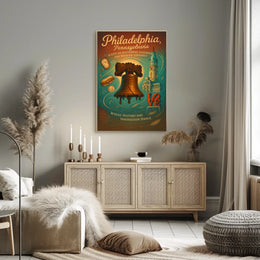 Philadelphia Poster: Historical Elegance Meets Modern Vibrancy