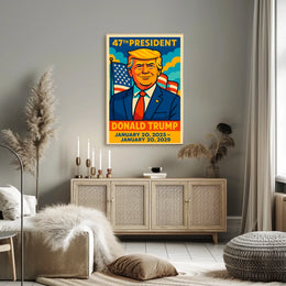 Patriotic Leadership Poster Featuring American Political Icon