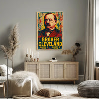 Grover Cleveland 22nd President of the United States Street Art Mashup Poster