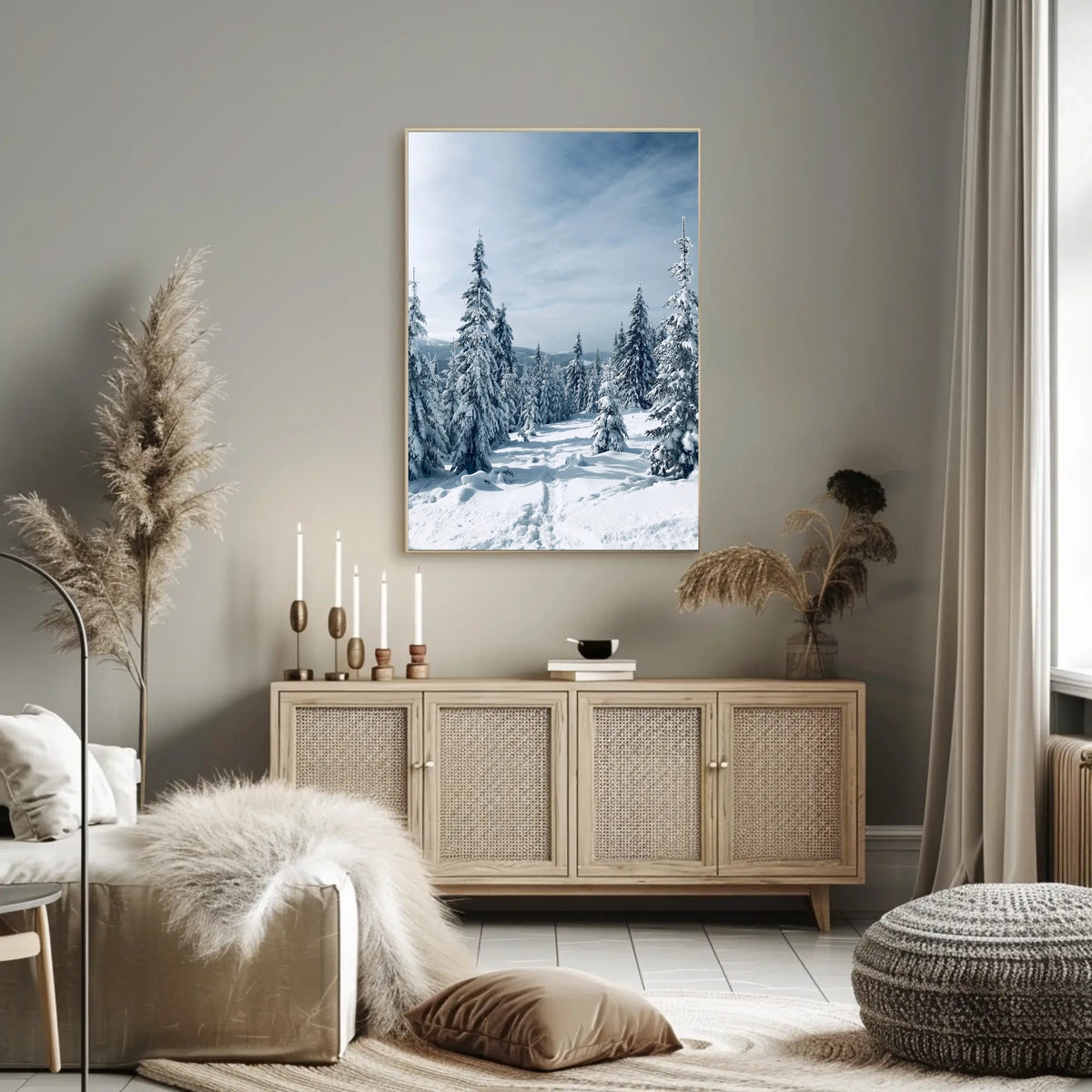 Serene Winter Forest Scene: National Park Poster