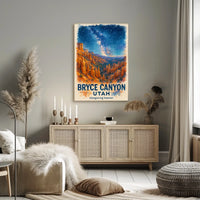 Bryce Canyon Nightscape: Stars and Hoodoos Art Print