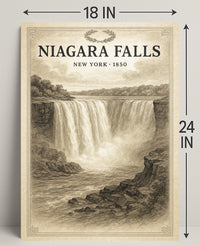 Niagara Falls New York 1850 Poster PosterGoat