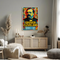 Grover Cleveland 24th President of the United States Street Art Mashup Poster
