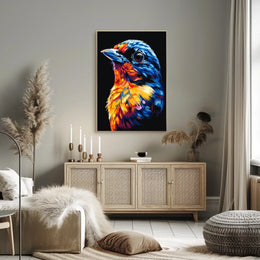Vibrant Modern Bird Art Poster for Nature Lovers