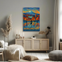 Burlington Lake Champlain Lights Poster