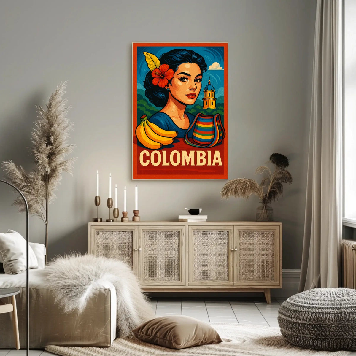 Vibrant Colombia Poster