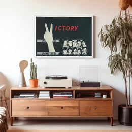 Victory Poster with Peace Symbol Poster