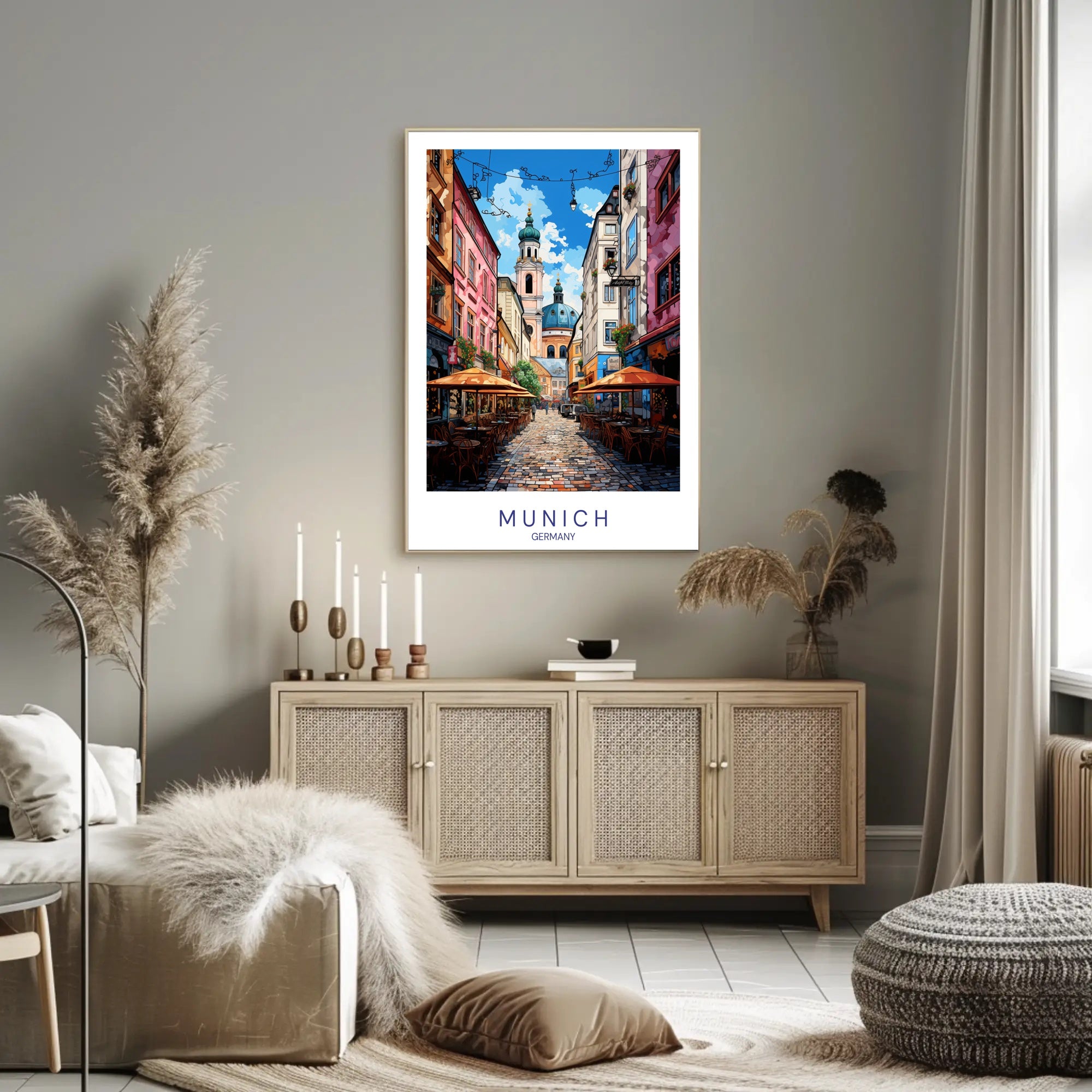 Charming Streets of Munich Poster PosterGoat