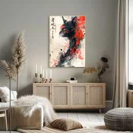 Feline Elegance In Abstract Abstract Poster