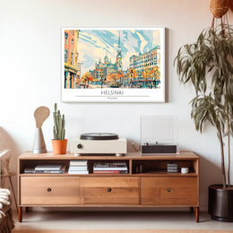 Vibrant Helsinki Poster PosterGoat