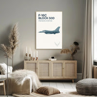 F-16C Precision Motion US Military Aviation Poster PosterGoat