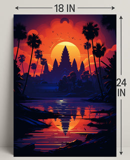Sunset Over Tranquil Waters Poster