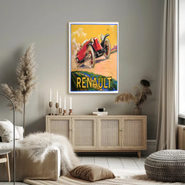 Vintage Renault Car Advertisement Poster