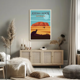 Ayers Rock Uluru Scenic Beauty Travel Poster