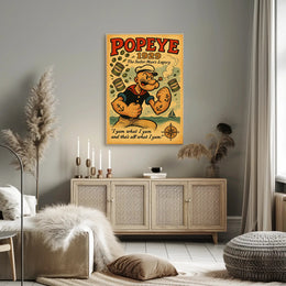 Popeye Vintage Poster Sailor Man Retro Wall Art
