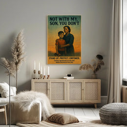 Empowerment Vintage Poster: Mother and Son Bond