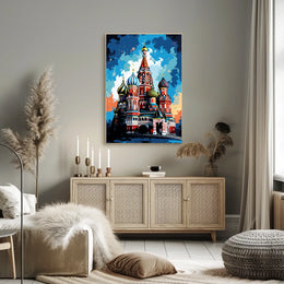 Saint Basil's Cathedral Whimsical Artistic Cultural Heritage Poster