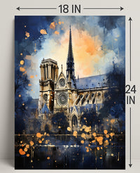 Notre-Dame Cathedral A Splash Of Color Poster