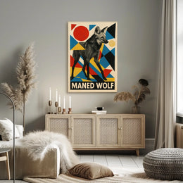 Maned Wolf Art Poster