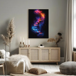 DNA Cosmos: Futuristic Art Poster of Discovery
