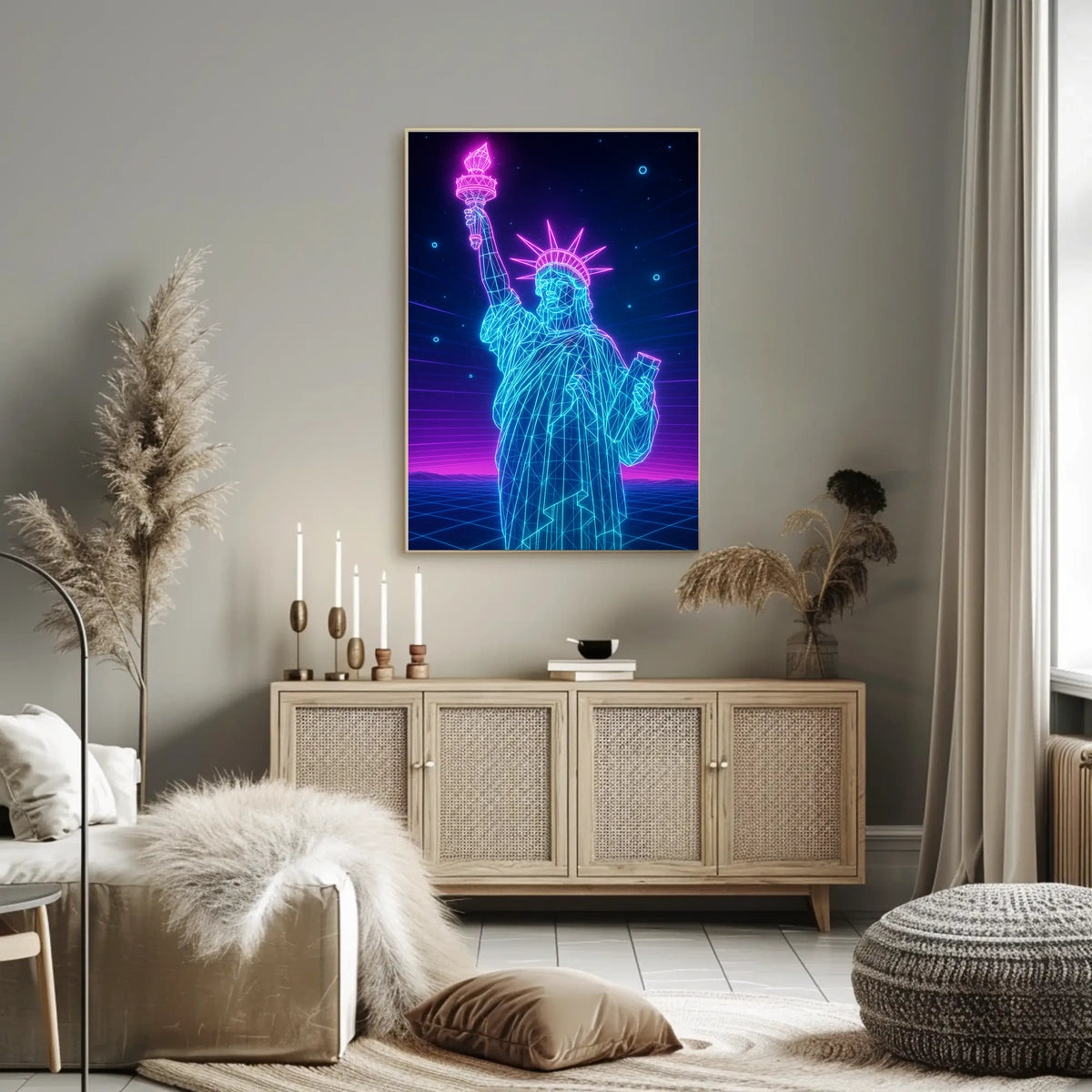 Neon Liberty Poster