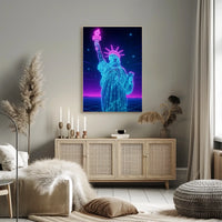 Neon Liberty Poster