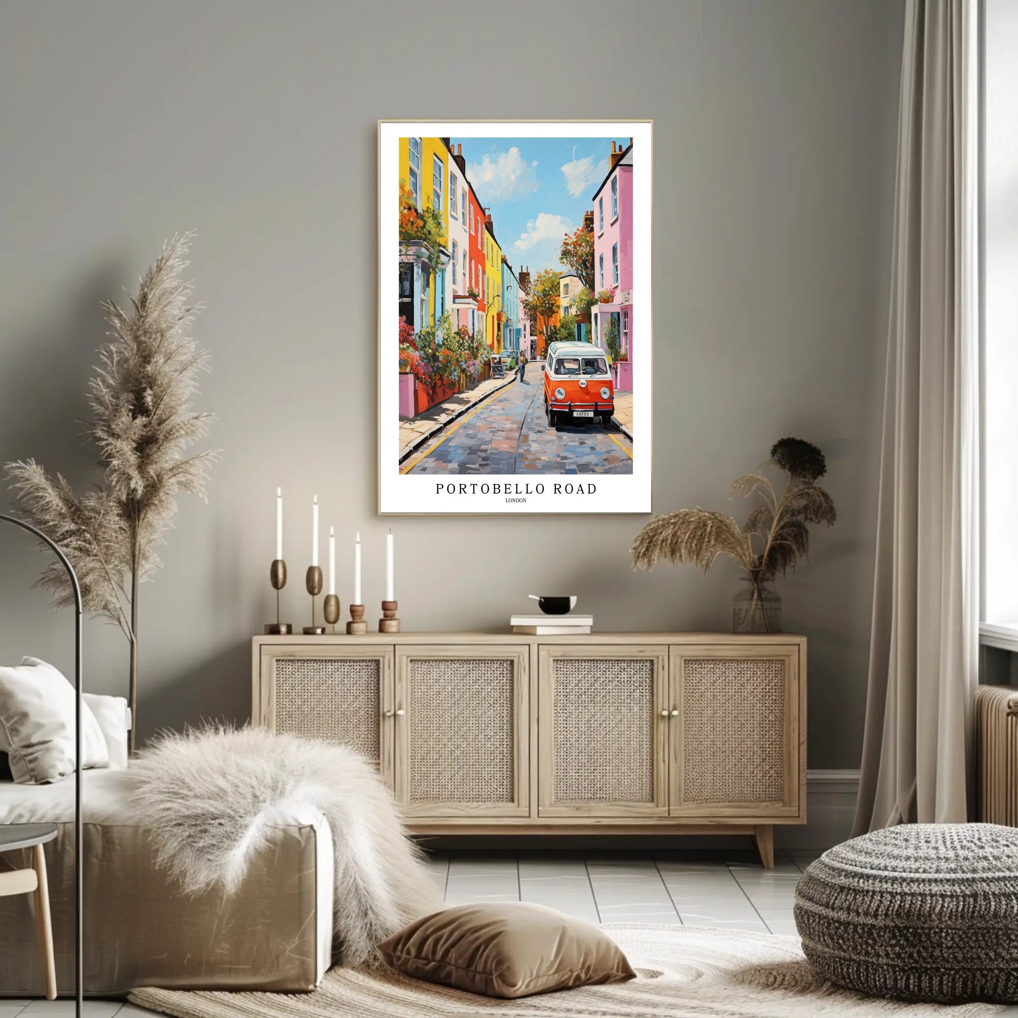 Portobello Road London Urban Charm Cityscape Poster PosterGoat