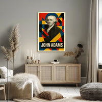 John Adams 2nd President of the United States Abstract Pop Poster