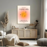 Capricorn Zodiac Constellation: Modern and Minimalistic Poster PosterGoat