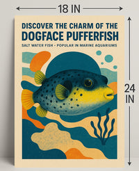 Dogface Pufferfish Poster Wall Art Print PosterGoat
