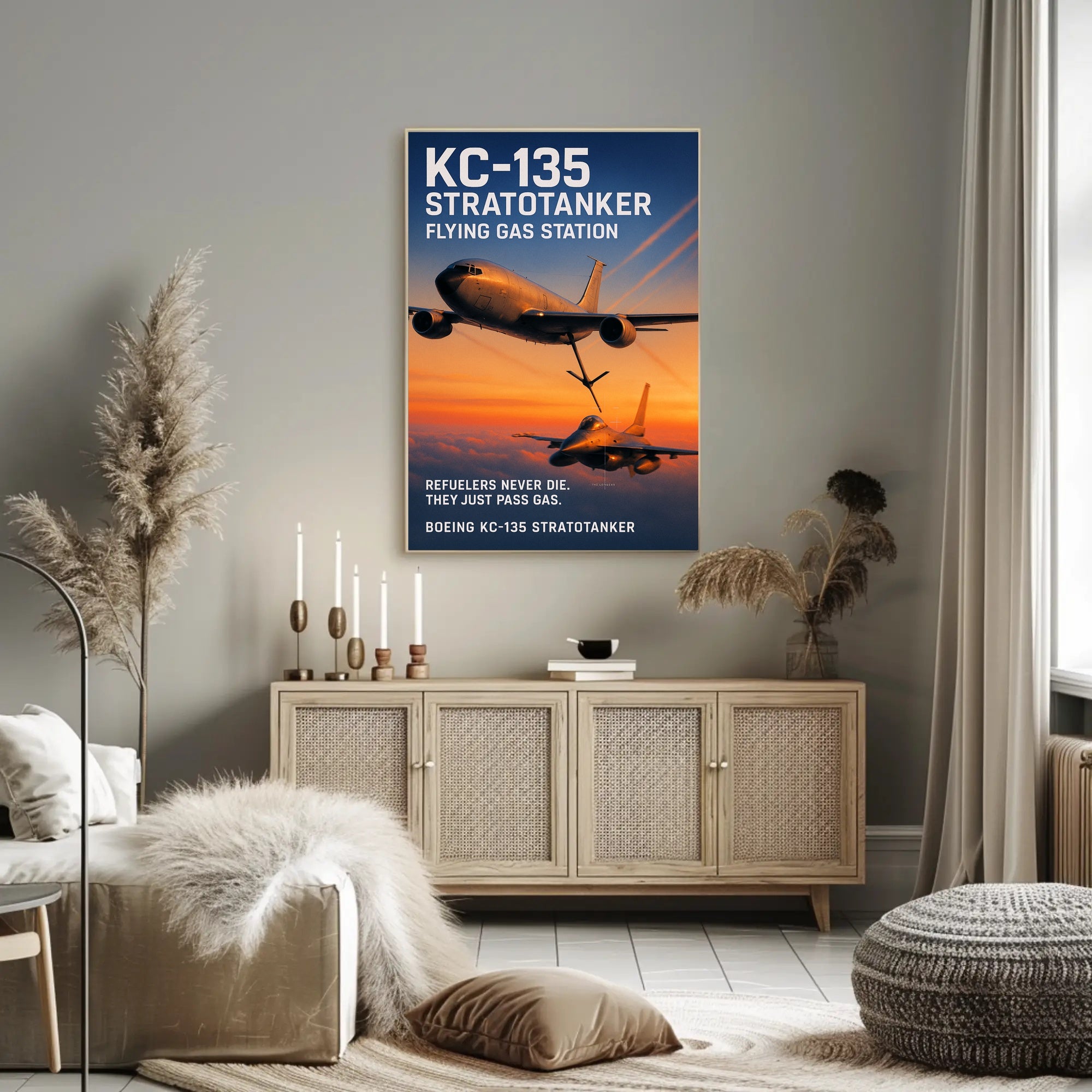 KC-135 Stratotanker Flying Gas Station Poster PosterGoat