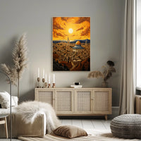 Golden Dome Cityscape in Jerusalem Cultural or Heritage Poster