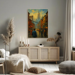 City Of Dreams Poster Dreamlike Cityscape At Dusk For Homes