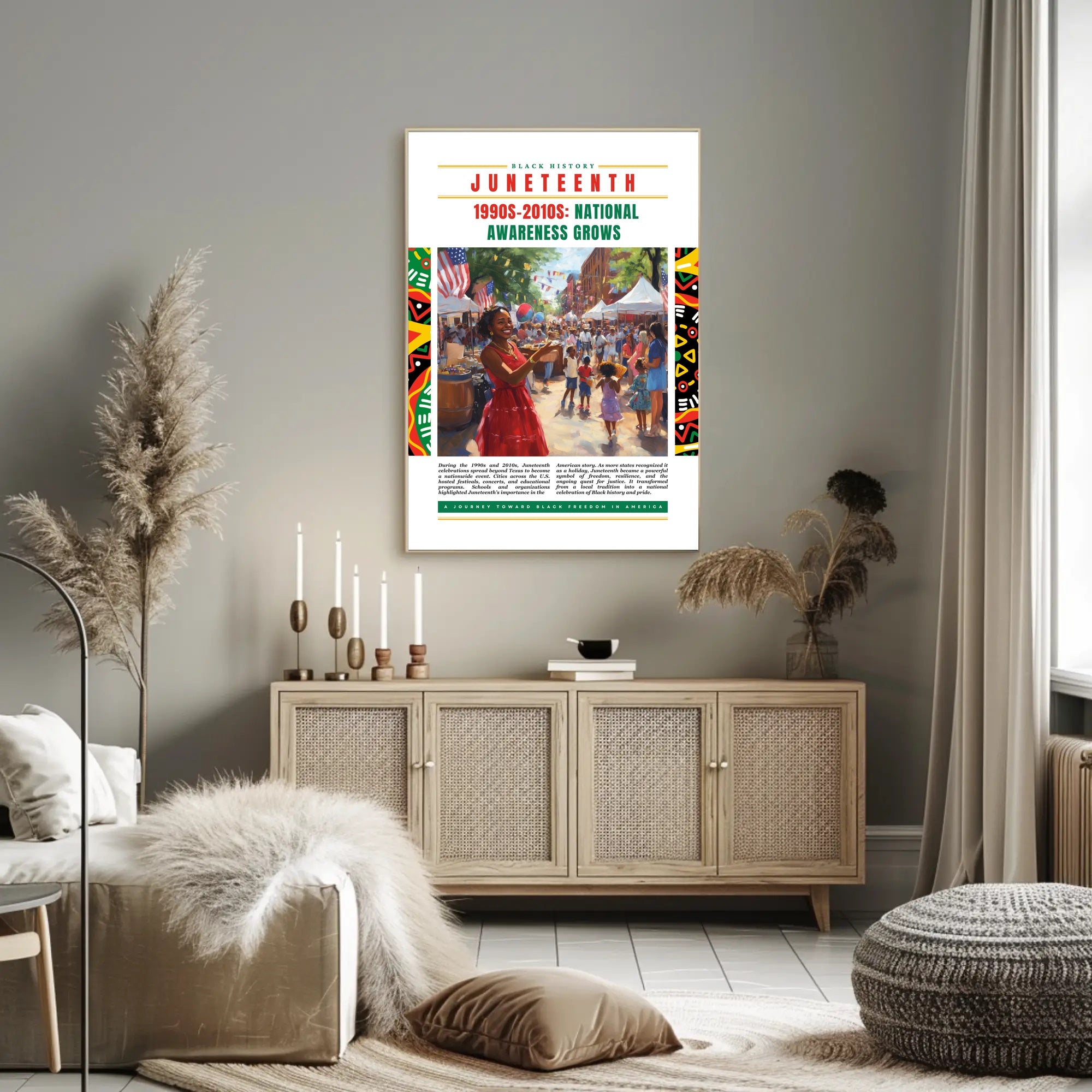 Juneteenth Celebration: Vibrant Heritage Festival Cultural or Heritage Poster