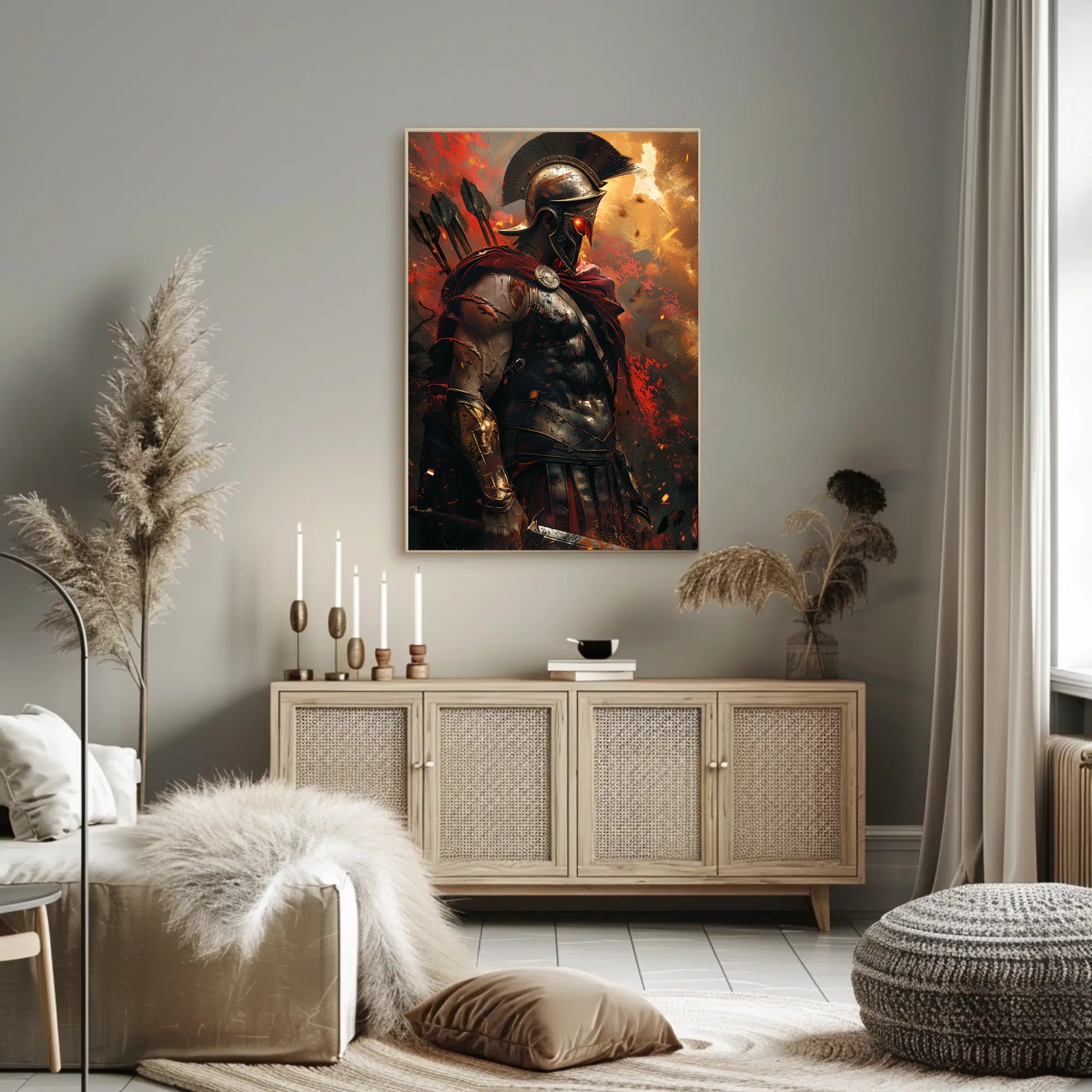 Warrior of Valor Epic Fantasy Mythology Poster PosterGoat
