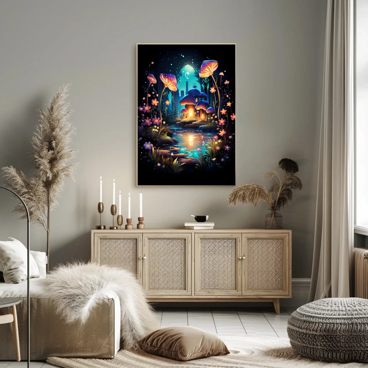 Enchanted Mushroom Grove Poster