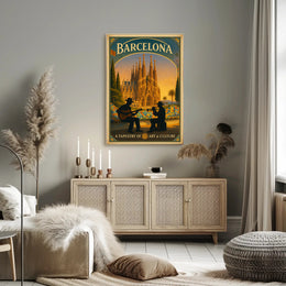 Barcelona Vibrance: A Cultural and Heritage Poster