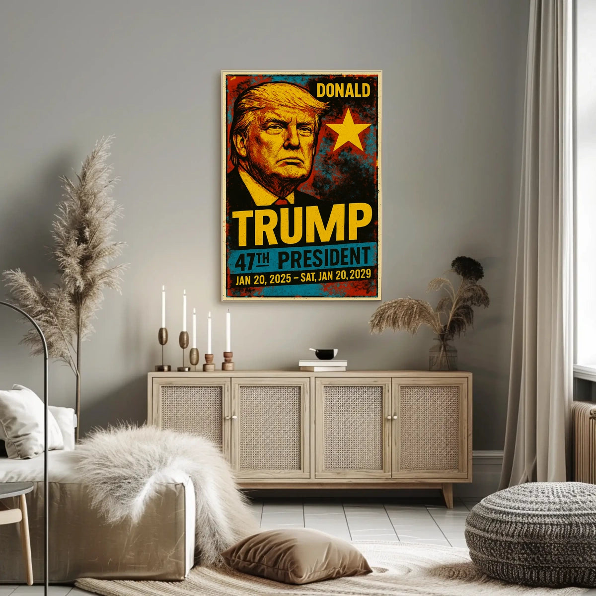 Donald Trump 47th President of the United States Graffiti Pop Art Poster