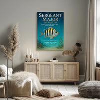 Sergeant Major Fish Bold Stripes and Big Attitude Poster