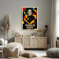 Franklin Pierce 14th President of the United States Abstract Pop Poster