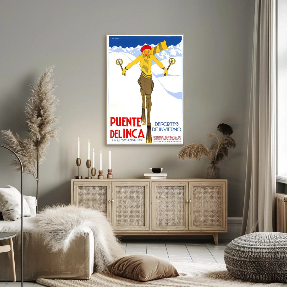 Puente Del Inca Winter Sports Poster