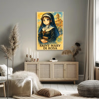 Saint Mary Di Rosa Cathedral Heritage City History Poster