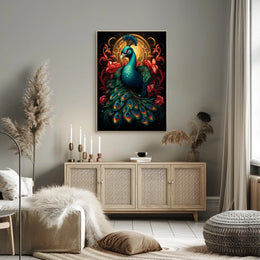 Majestic Peacock Poster