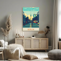 Berlin Skyline Illustration Poster